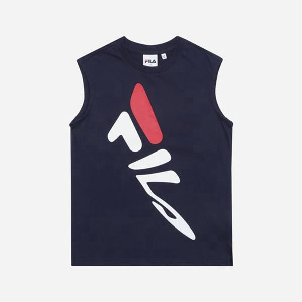 Camisetas Fila Menina Azul Marinho - Fila Mindblower Sleeveless Loja Online Portugal,CTQL-43207